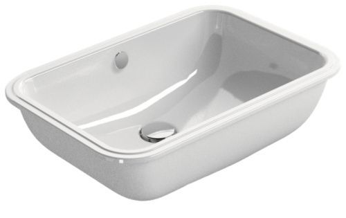 Раковина из сантехнического фаянса GSI Pura 724311_УЦ/2 50х40 встраиваемая цвет белый