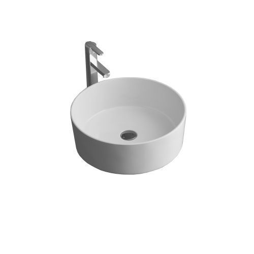 Раковина из сантехнического фаянса Grossman Style GR-3013 40х40 накладная цвет белый без отверстий под смеситель