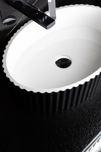 Раковина из искусственного камня Armadi Art NeoArt/Monaco/Vallessi Avantgarde 878-B 50х40 накладная цвет черный без отверстий под смеситель