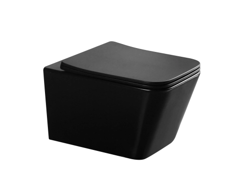 Унитаз подвесной Gid Cuadrado 62239Y черный с сиденьем микролифт безободковый
