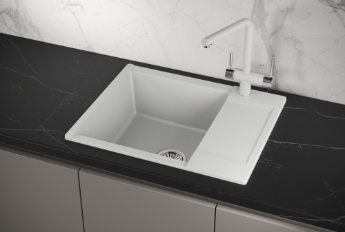 Кухонная мойка Granula 6202, АРКТИК 60х50 цвет белый поверхность матовая