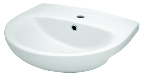 Раковина керамическая Sanita Аттика WB.PD/Attica/55-C/WHT.G/S1 60х50 подвесная цвет белый 1 отверстие под смеситель