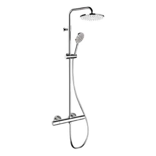 Душевая стойка Remer Elegance EQ32A8MPMD20 настенная цвет хром с термостатом