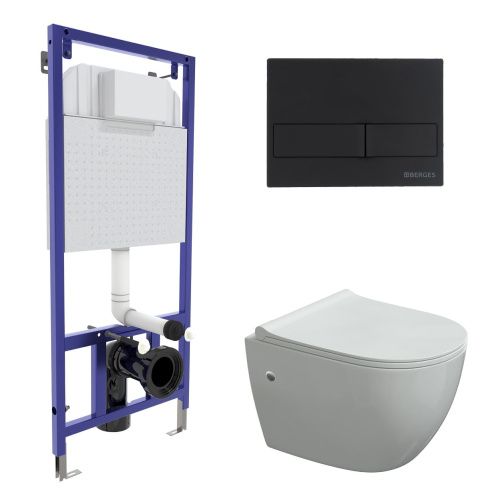 Комплект унитаз с инталляцией и клавишей смыва Berges NOVUM 043280