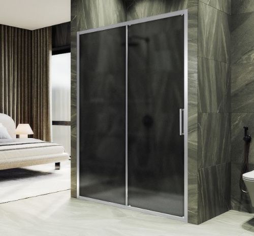 Душевая дверь Maybah Glass MGD-1290-5 180х195 стекло тонированное профиль хром