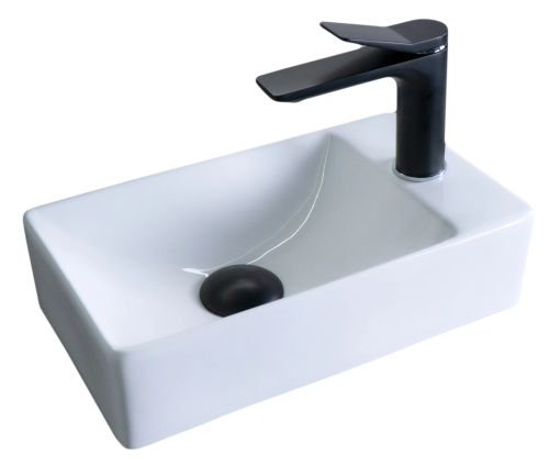 Раковина керамическая Gid Suspendido 61122 40х20 подвесная цвет белый 1 отверстие под смеситель