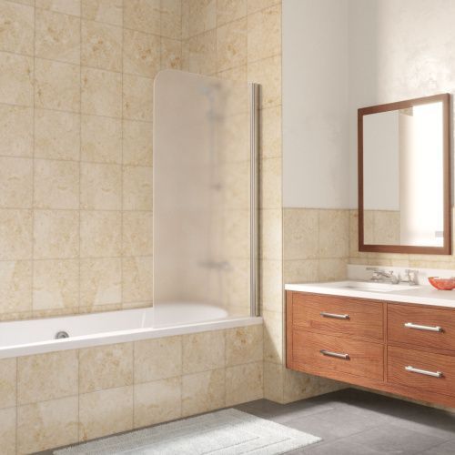 Душевая шторка на ванну Vegas-Glass EV LUX EV LUX 60 08 10 R 60х150 стекло матовое профиль хром ориентация правая