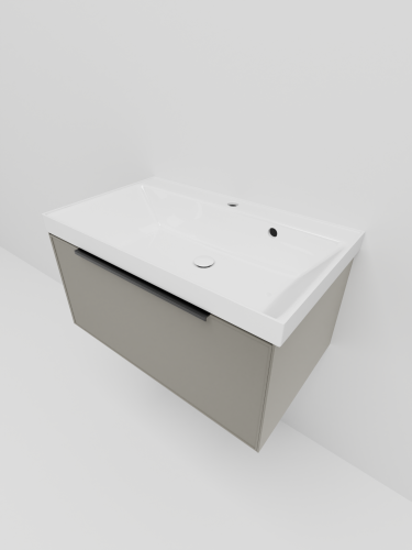 Тумба с раковиной La Fenice SIMPLA NFNC-01-SIM-C-80-3-80 80х50 подвесная цвет бежевый