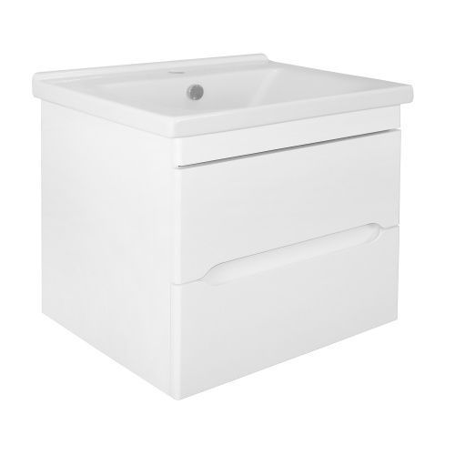 Тумба с раковиной Loranto Арфа CS00067608 60х50 подвесная цвет белый