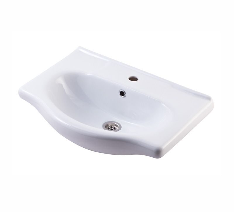 Раковина из сантехнического фарфора Rosa Вн МуБ04 60х40 накладная цвет белый
