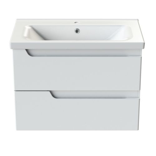 Тумба с раковиной Orange TOPLINE-Milano TP-MR80+RA 80х50 подвесная цвет белый