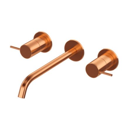 Смеситель для раковины Cezares LEAF LEAF-BLI3L-20-L-SS встраиваемый в стену бронза