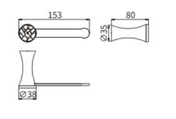 Бумагодержатель CeramaLux Virginia 94307A - фото 2