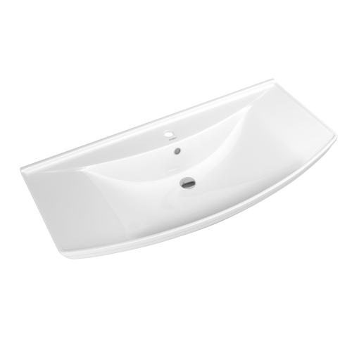 Раковина из сантехнического фарфора Kirovit Стиль Вн Крв06 110х50 накладная цвет белый