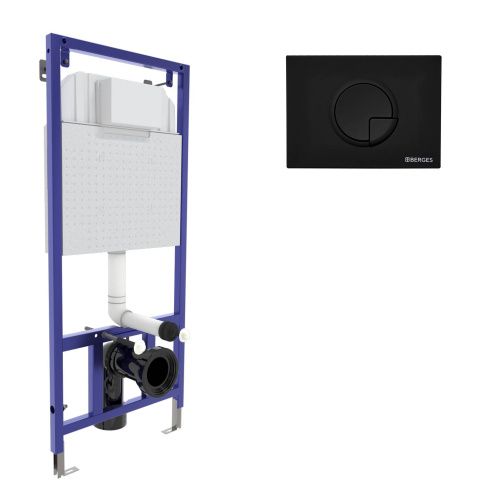 Комплект сантехническая инсталляция с клавишей смыва Berges NOVUM 040225