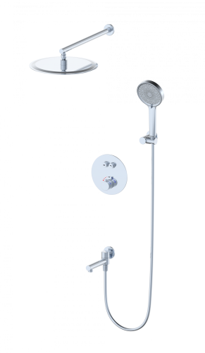 Душевая система Wonzon & Woghand WW-88929010-CR встраиваемая в стену цвет хром с термостатом