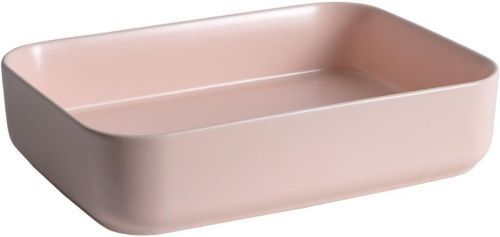 Раковина керамическая Allen Brau Fantasy 4.11021.SM 50х40 накладная цвет розовый без отверстий под смеситель