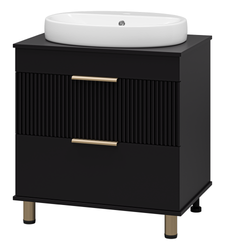 Тумба под раковину Brevita Enfida ENF-06070-0242Я 70х50 напольная цвет черный