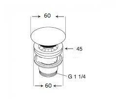 Донный клапан GSG Ceramic Design PILTONUNIAR001 белый - фото 2