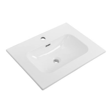 Раковина керамическая Cezares ECO CZR-8073-60 60х50 подвесная цвет белый 1 отверстие под смеситель