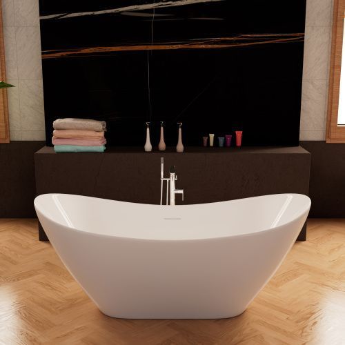 Ванна акриловая Frank 12519 170х75 отдельностоящая овальная с ножками