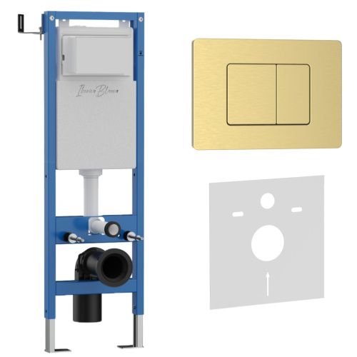 Комплект сантехническая инсталляция с клавишей смыва Iberica Blanca INOX-C IB.001M.115