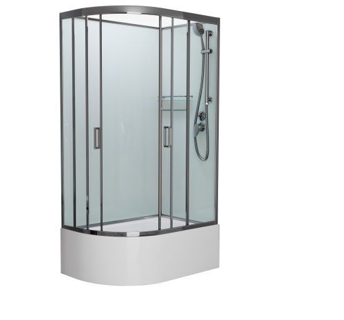 Душевая кабина Frank 190009 120х80 асимметричная без крыши ориентация правая