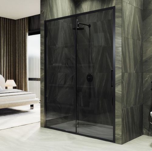 Душевая дверь Maybah Glass MGD-1286-6 180х195 стекло тонированное профиль черный