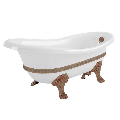 Ванна из искусственного камня Migliore BELLA DECOR 25129 170х80 отдельностоящая овальная с ножками