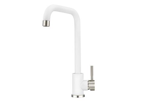 Смеситель для кухни Granula ST-4033, БЕЛЫЙ на мойку белый