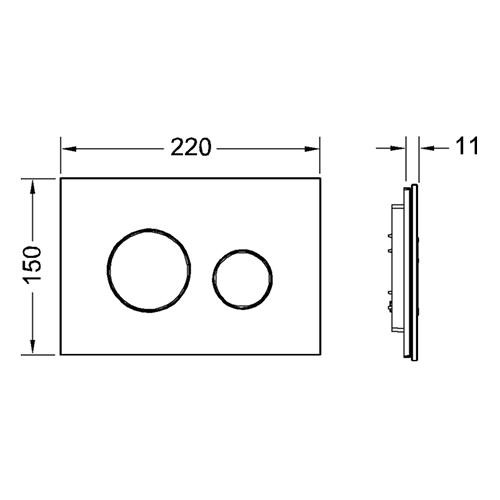 Клавиша смыва механическая Tece TECEloop 9240656 цвет черный/хром - фото 2