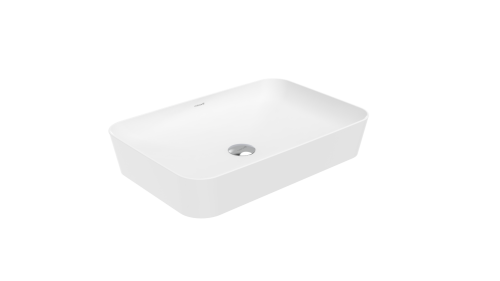 Раковина из сантехнического фарфора Creavit Ultra UL060-00CB00E-0000 60х40 накладная цвет белый 1 отверстие под смеситель