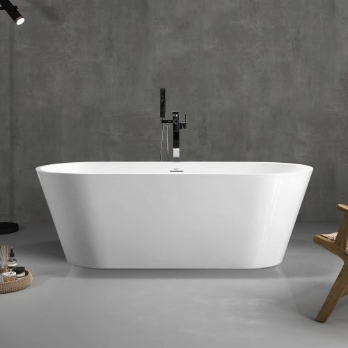 Ванна акриловая Abber AB9268-1.7 170х75 отдельностоящая овальная с каркасом