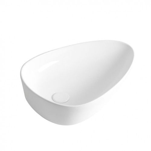 Раковина из сантехнического фаянса CeramaLux 7862-2 60х40 накладная цвет белый без отверстий под смеситель