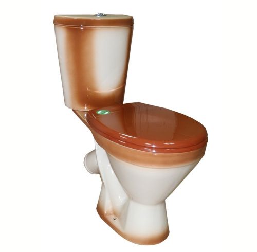 Унитаз-компакт напольный с бачком Rosa Элегант Вн УнК05 коричневый с сиденьем каскадный смыв
