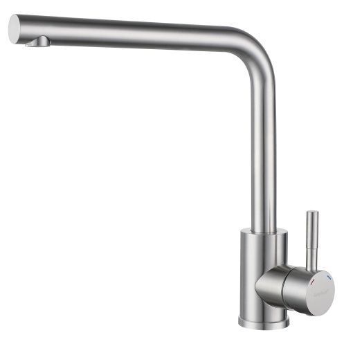 Смеситель для кухни Granfest QUARZ Z-5411 нержавейка на мойку нержавеющая сталь