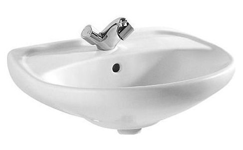 Раковина из сантехнического фаянса Jika LYRA 8.1427.0.000.104.9 50х40 подвесная цвет белый 1 отверстие под смеситель