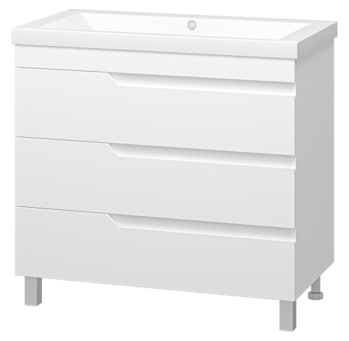 Тумба под раковину Misty Софт П-Соф-01090-0113Я 90х50 напольная цвет белый