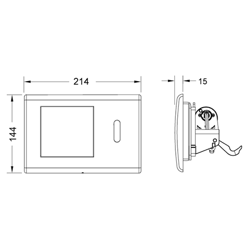 Клавиша смыва для унитаза инфракрасная Tece TECEplanus 9240353 цвет хром - фото 2