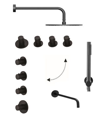 Душевая система Paffoni Modular Box KITMB019NO046 встраиваемая в стену