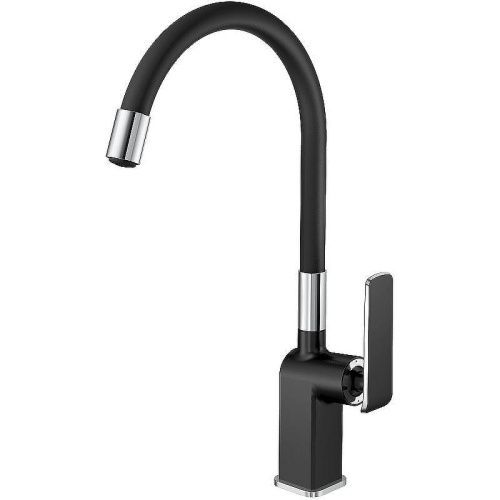 Смеситель для кухни Haiba HB548-7 HB73548-7 на мойку черный/хром