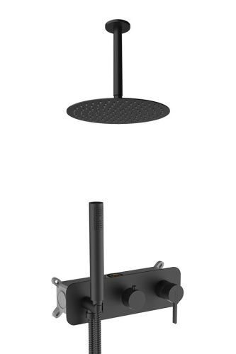 Душевая система AQG Urban 19URBER23105 встраиваемая в стену цвет черный