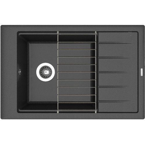 Кухонная мойка Florentina Липси 780_P 20.275.D0780.302 80х50 цвет черный поверхность матовая