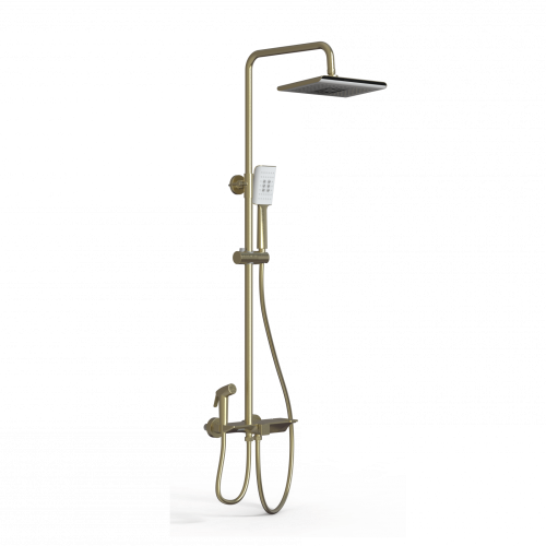 Душевая стойка Wonzon & Woghand WW-B3310-BG настенная цвет золото с термостатом