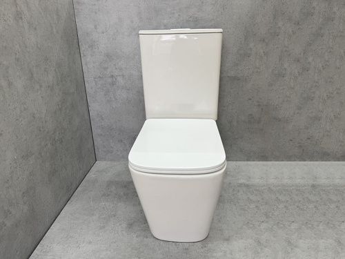 Унитаз напольный с бачком CeramaLux TR2170-1 белый с сиденьем микролифт безободковый смыв торнадо