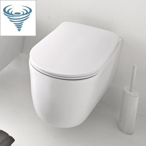 Чаша унитаза подвесная Kerasan Nolita 531530 цвет белый без сиденья безободковая смыв торнадо