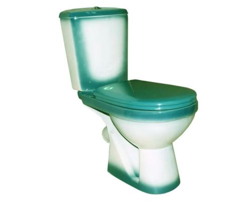 Унитаз-компакт напольный с бачком Rosa Соло Вн УнЗ313 зеленый с сиденьем каскадный смыв