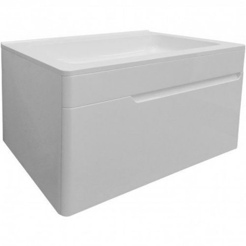 Тумба с раковиной Эстет Kare Luxe ФР-00005718 80х40 подвесная цвет белый