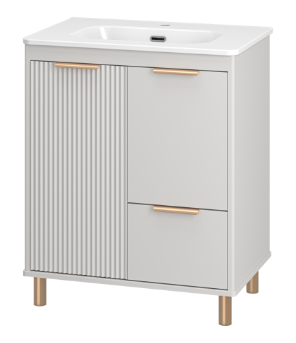 Тумба под раковину Brevita Risacca RIS-06070-0342Я 70х50 напольная цвет серый