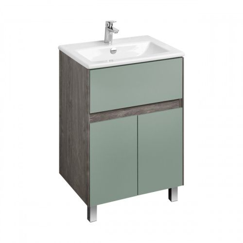Тумба под раковину Aquaton Форест 1A278201FR9C0 60х50 напольная цвет зеленый/коричневый
